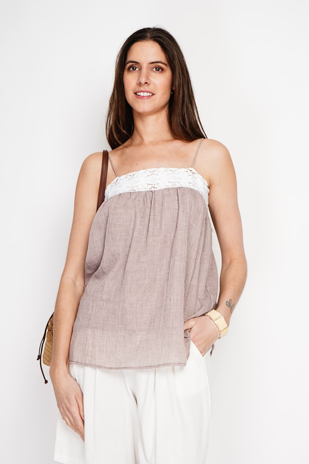 Bretelle à dentelle coupe babydoll 9