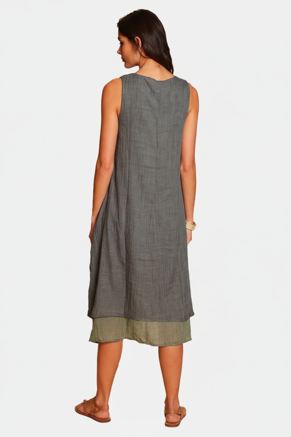 Robes doublé décontractées col v S/M 3