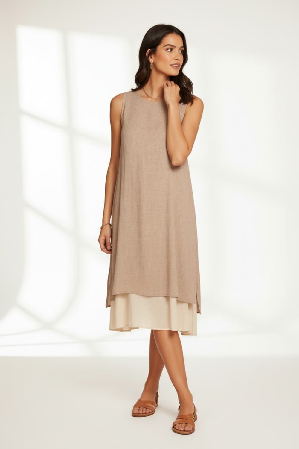 Robes doublé décontractées col v S/M 7