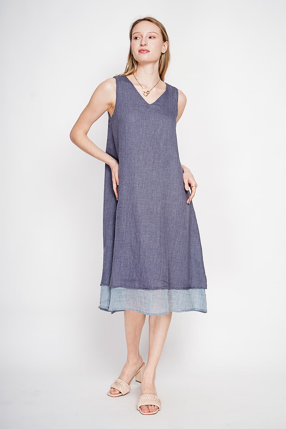 Robes doublé décontractées col v S/M 10