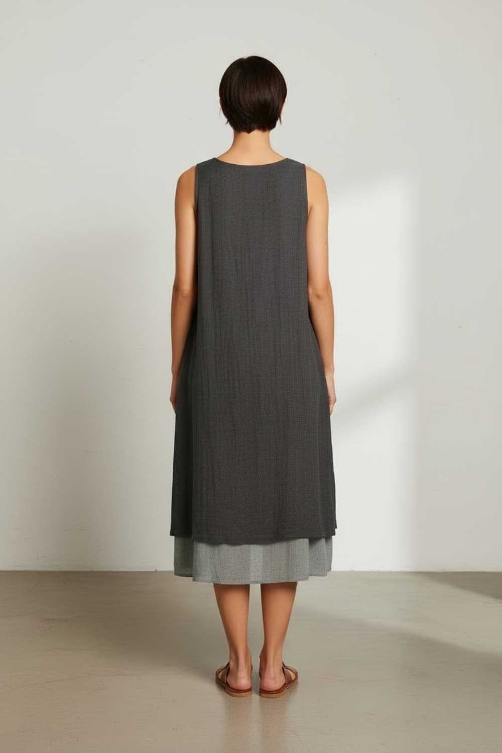 Robes doublé décontractées col v S/M 15