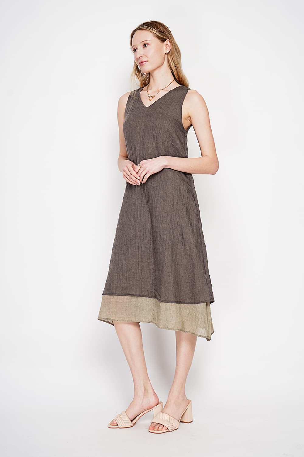 Robes doublé décontractées col v S/M 14