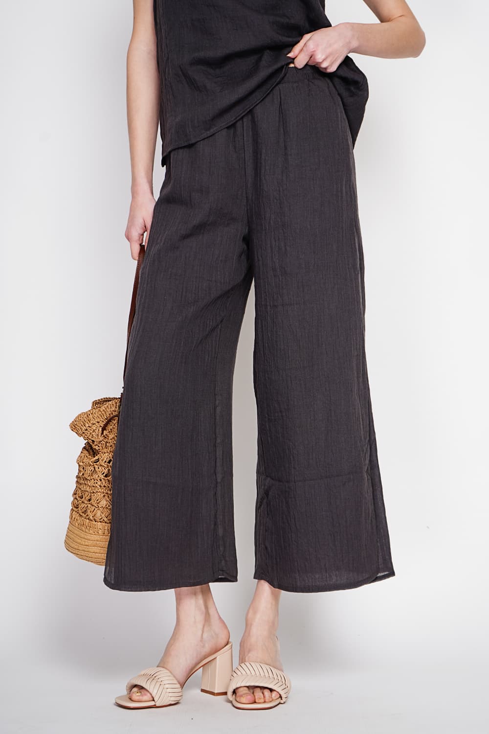 Pantalon taille haute style portefeuille 18