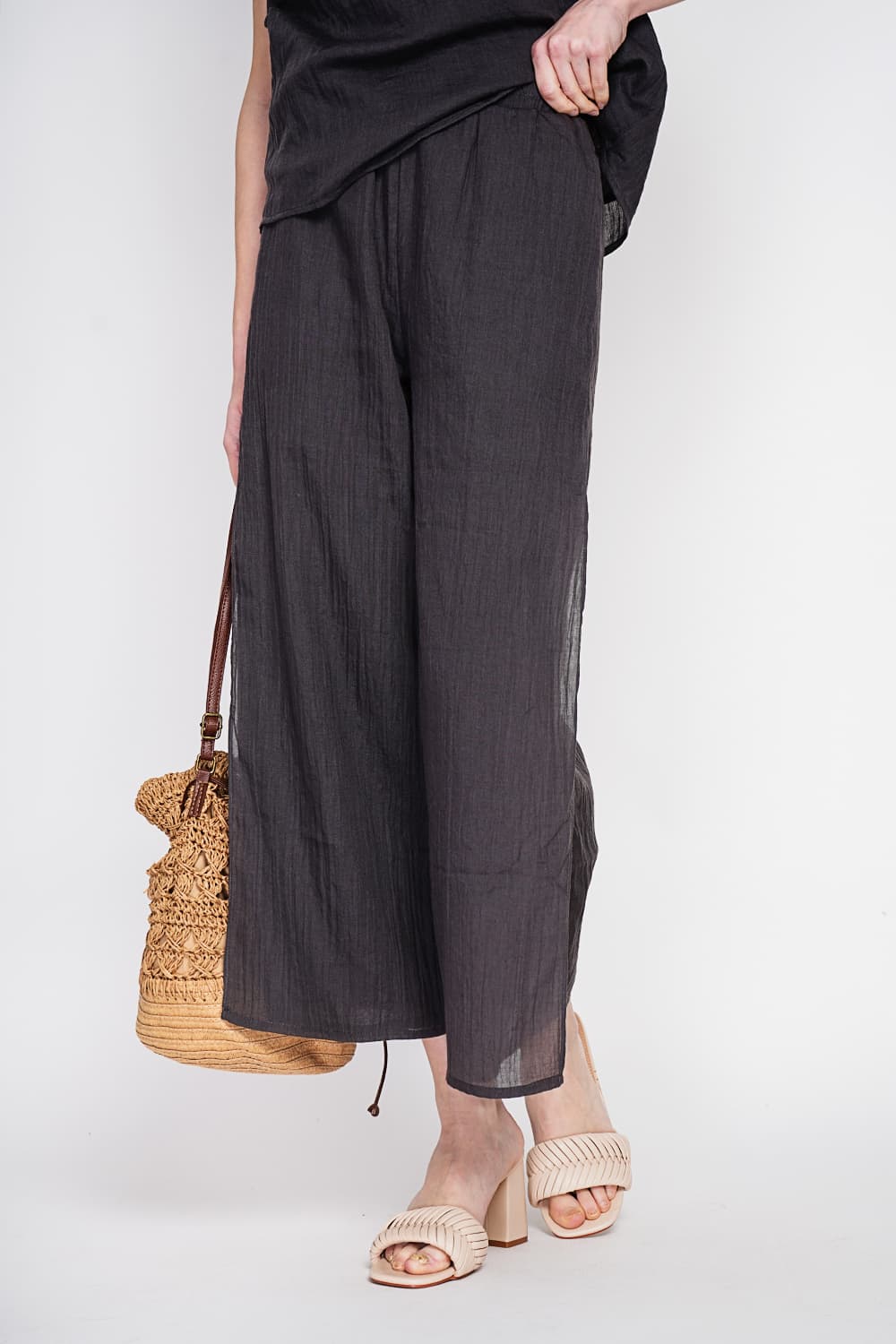 Pantalon taille haute style portefeuille 19