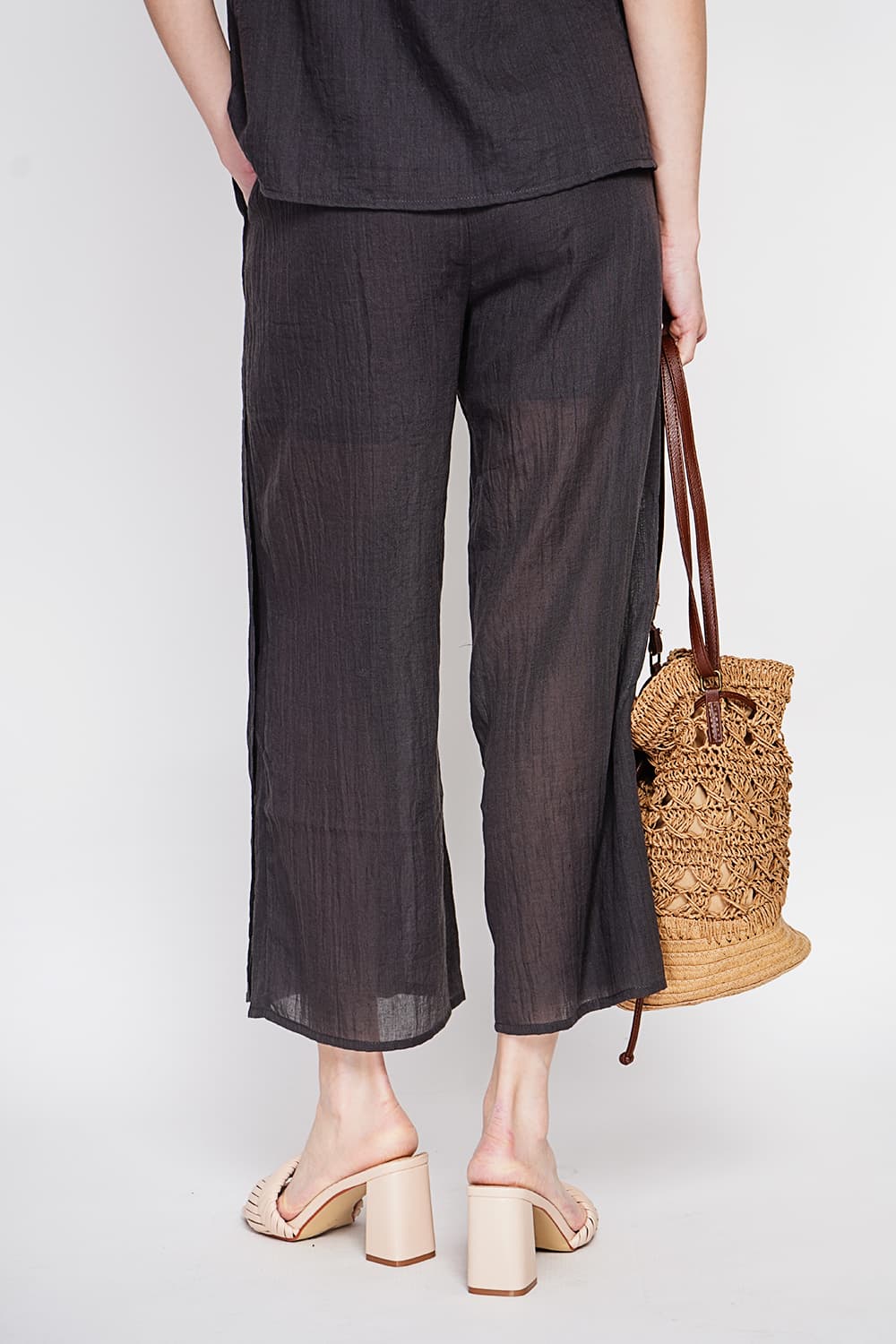 Pantalon taille haute style portefeuille 20