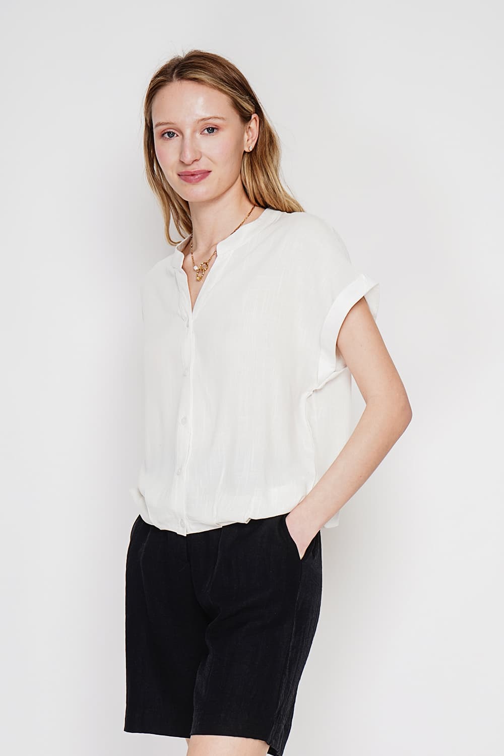 Chemise col tunisien boutonné devant 5