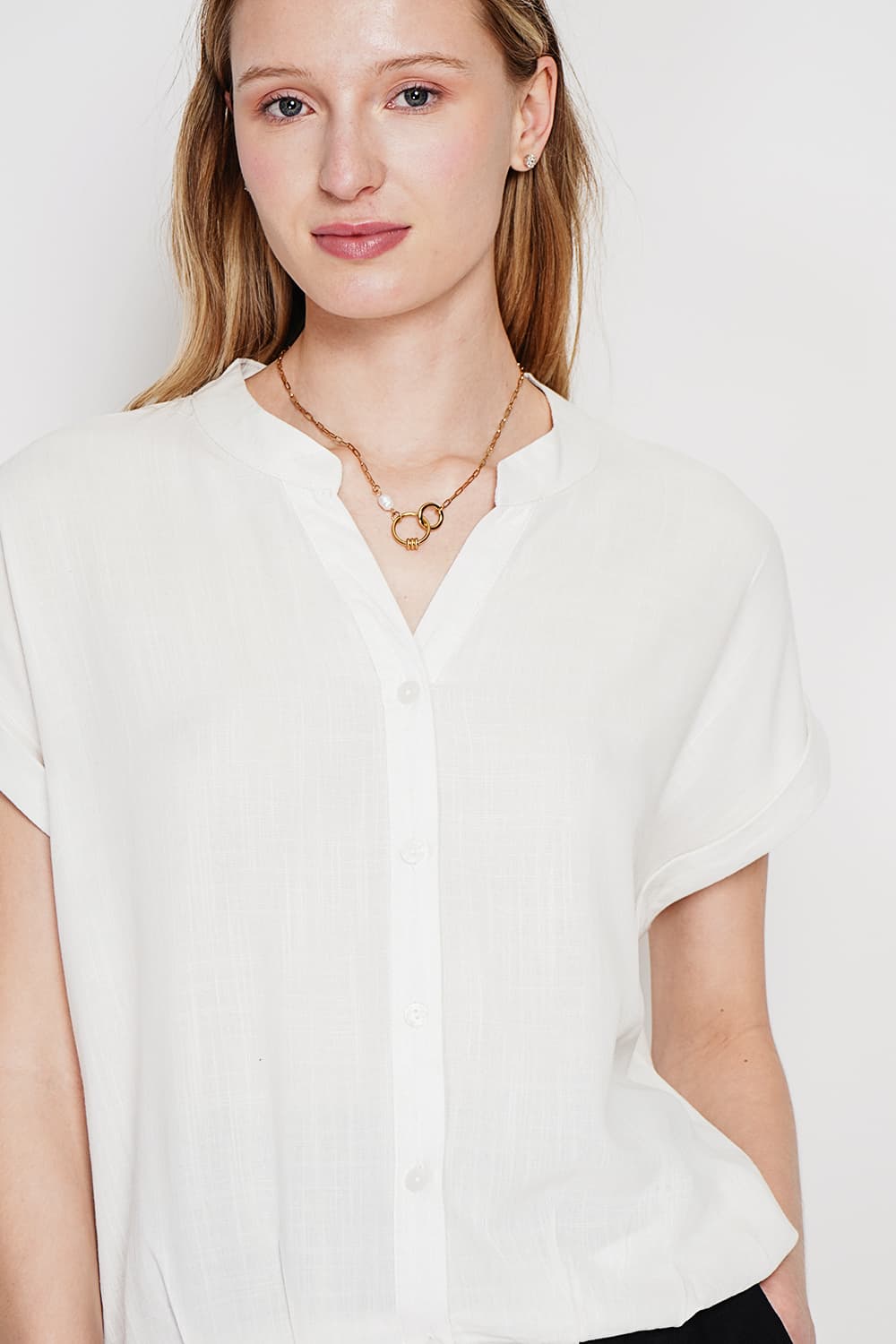 Chemise col tunisien boutonné devant 8