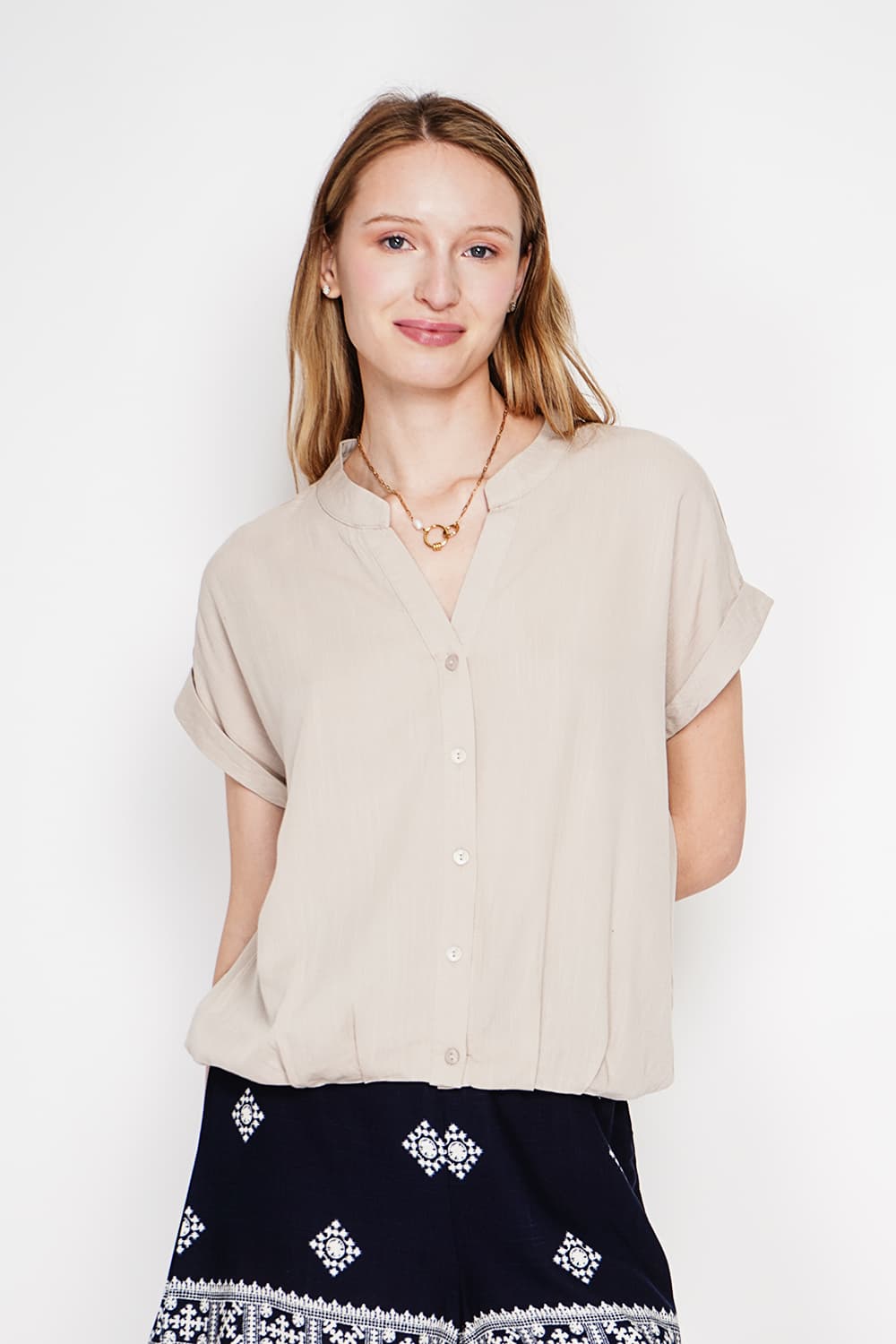 Chemise col tunisien boutonné devant 9