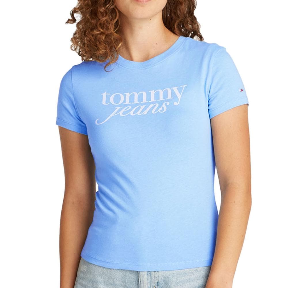 T-shirt Bleu/Blanc Femme Tommy Hilfiger Essential 1