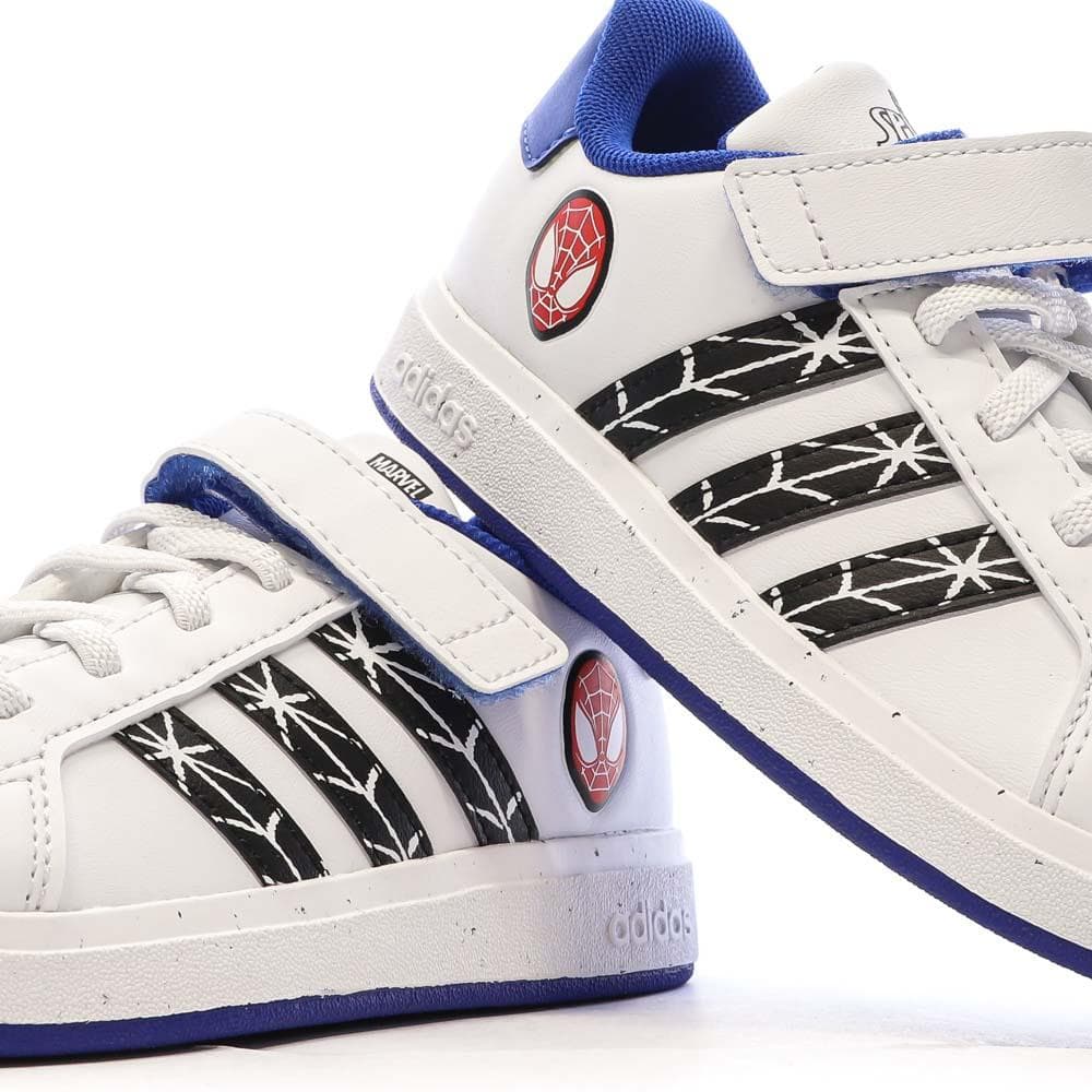 Baskets Blanc/Bleu Garçon Adidas Grand Court Spider-man 7
