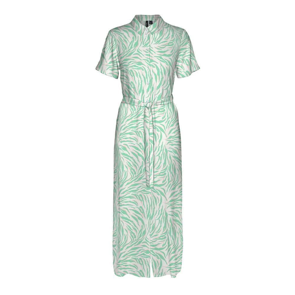 Robe Beige/Vert Femme Vero Moda Joy 1