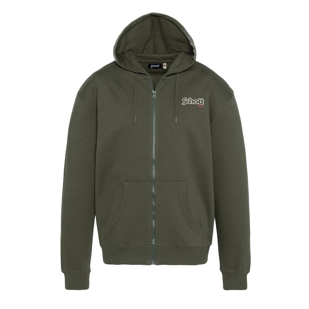 Sweat Zippé Kaki Homme Schott SWHSAM 1
