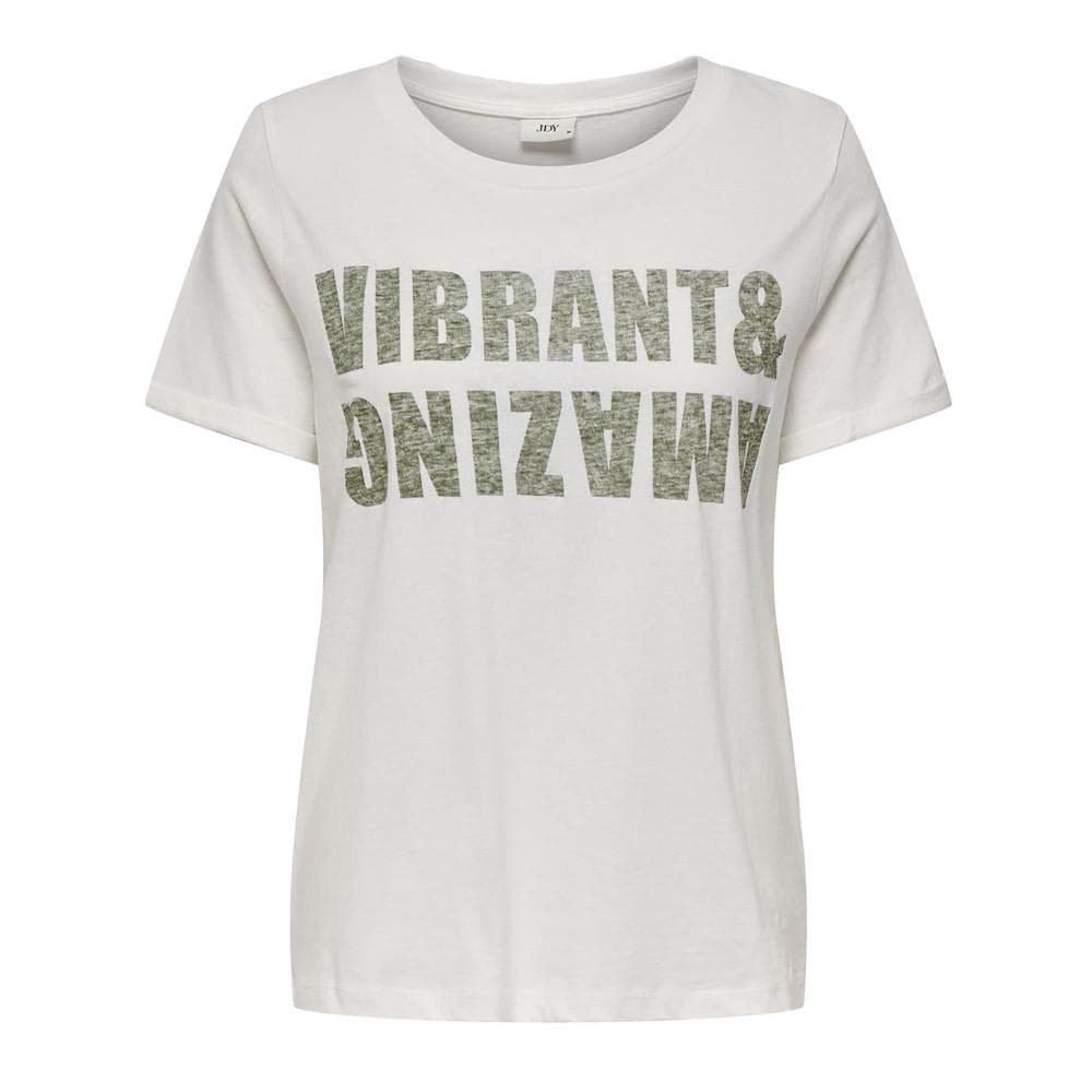 T-shirt Blanc/Gris Femme JDY Kitty 1