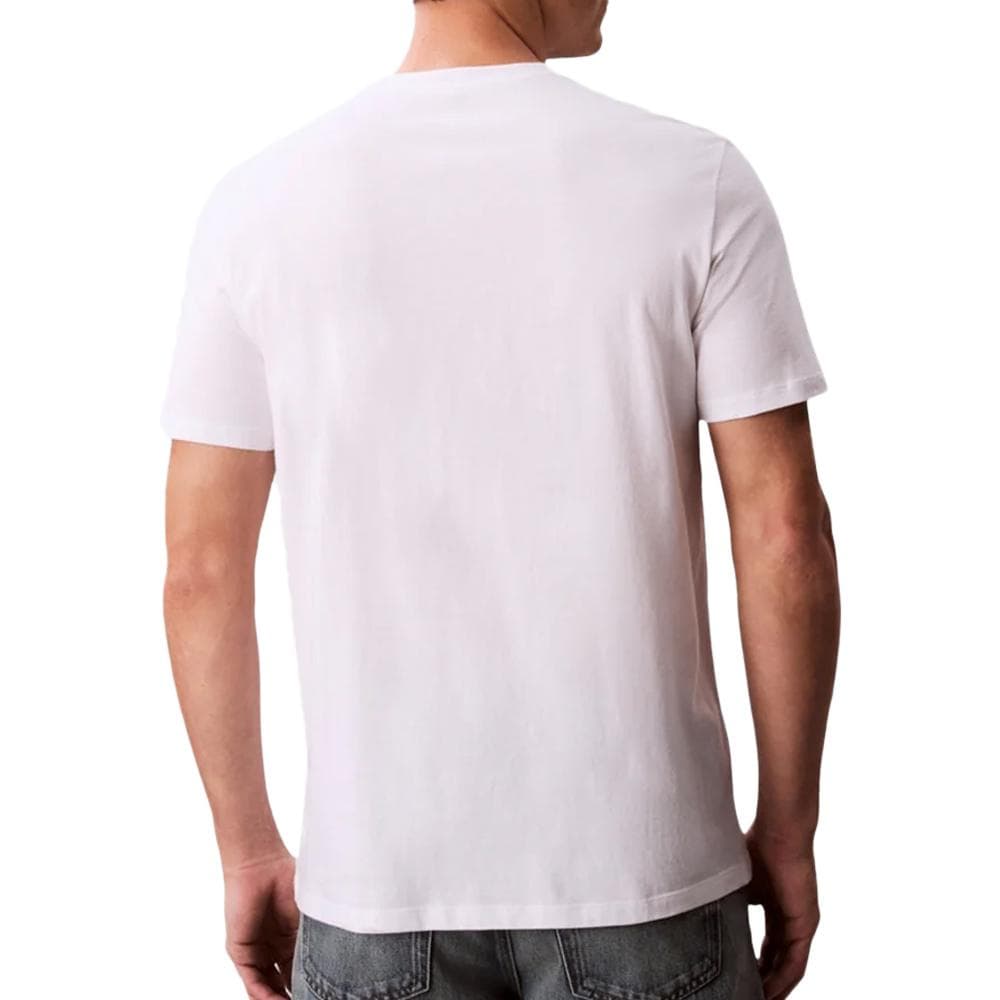 T-Shirt Blanc/Noir/Rouge Homme Calvin Klein Jeans LV04RD814G 2