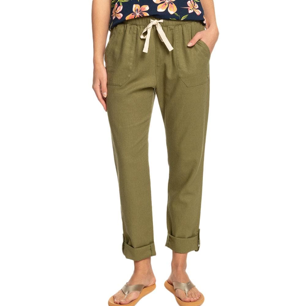 Pantalon fluide Kaki Femme Roxy The Seashor 1
