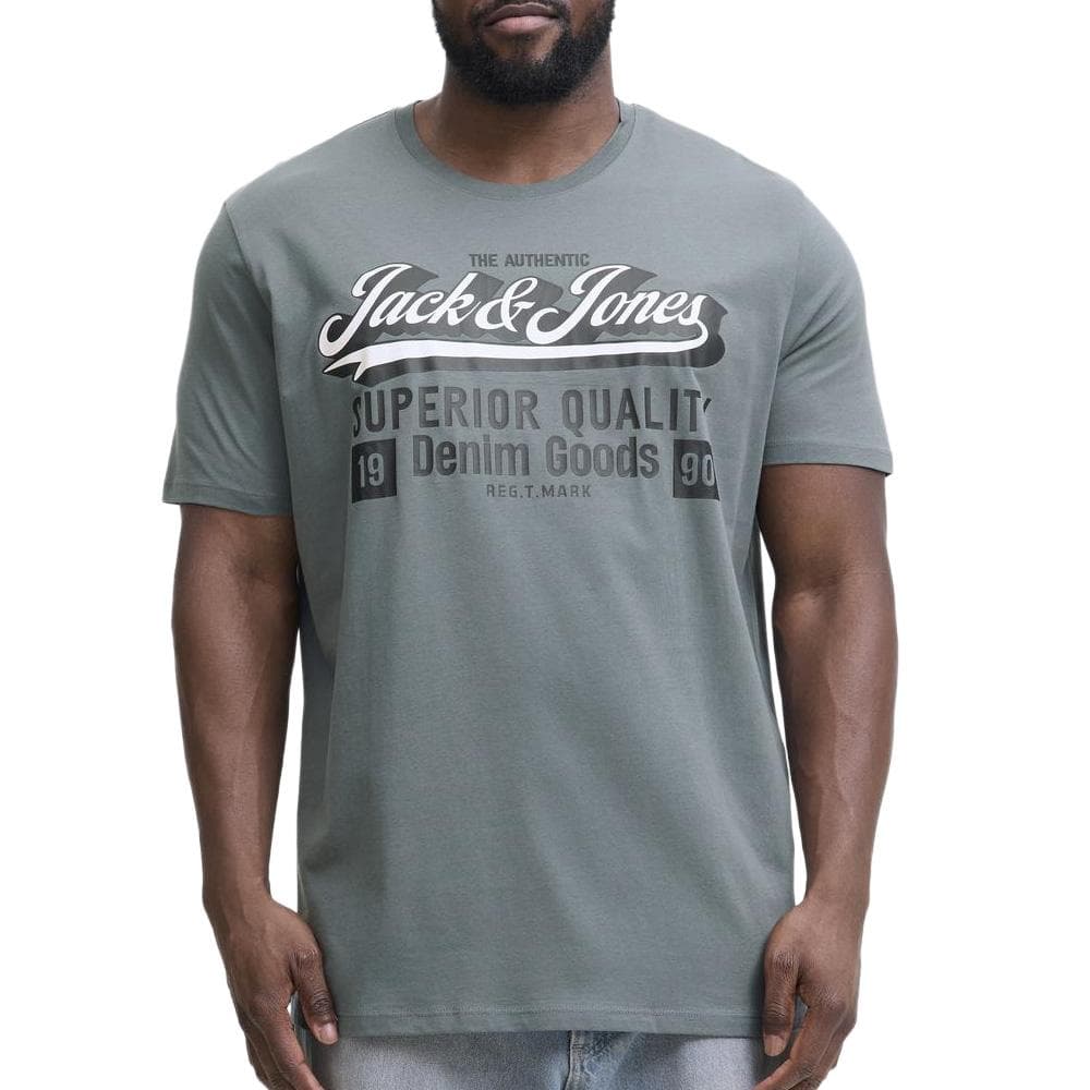 T-Shirt Gris Homme Jack & Jones Logo Oneck 2 1