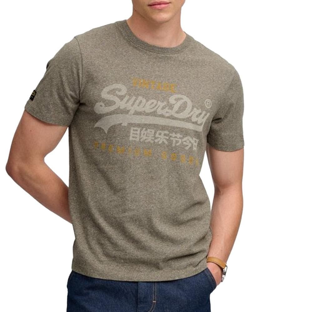 T-Shirt Vert Homme Superdry Classic 1
