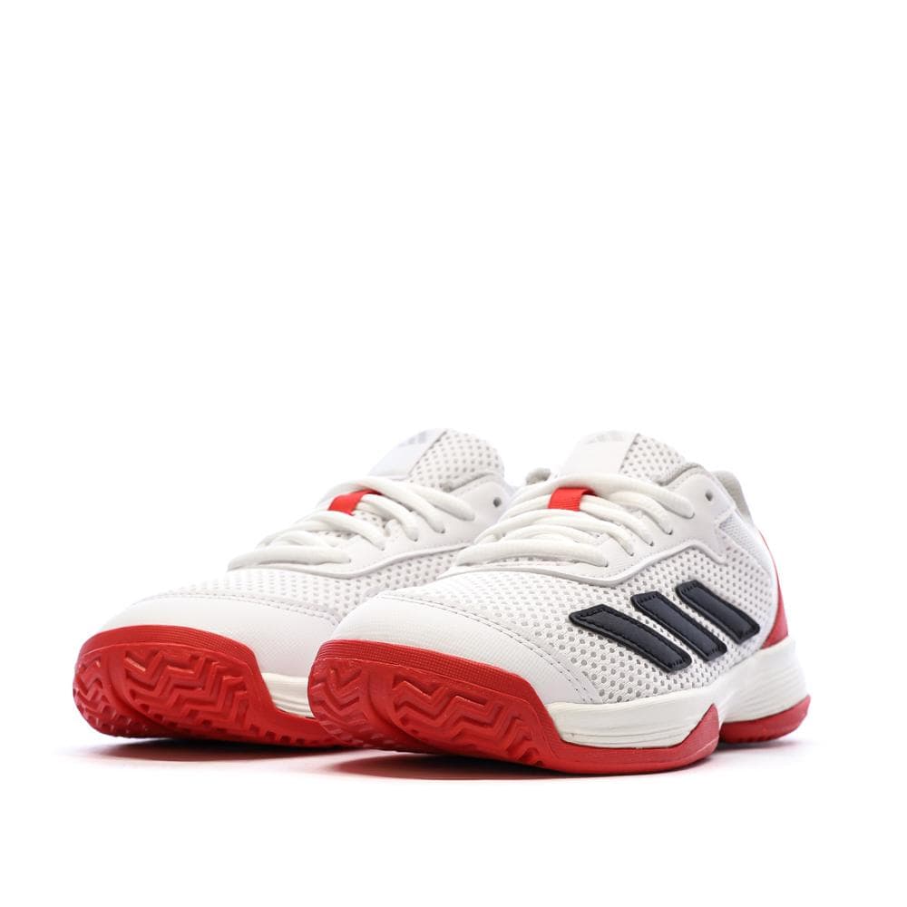 Chaussures de tennis Blanches/Rouges Garçon Adidas Courtflash 6