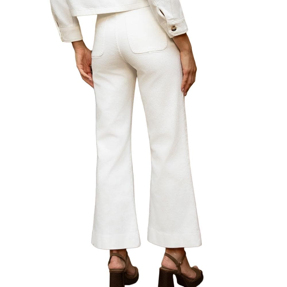 Jean Flare Blanc Femme Oraije Elenette 1 2