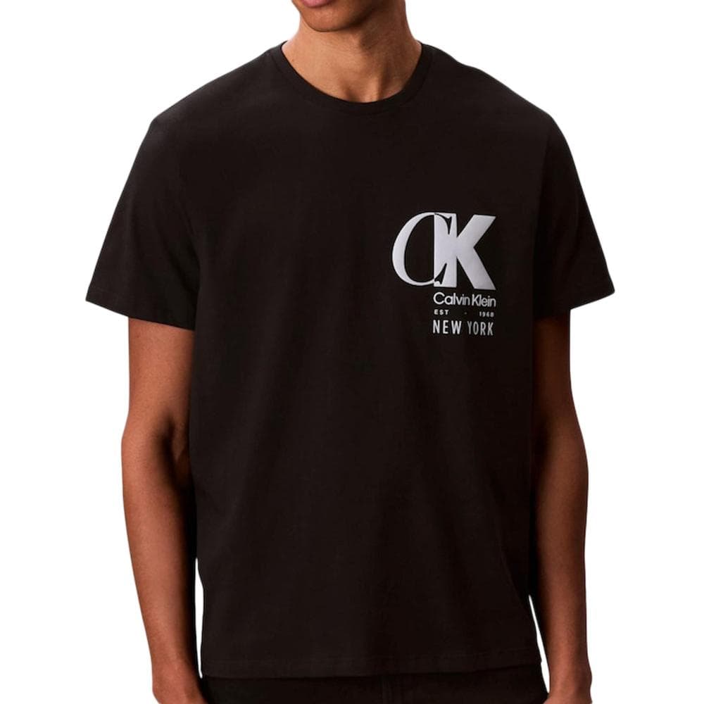 T-shirt Noir Homme Calvin Klein Jeans Ss 20s Eu 1
