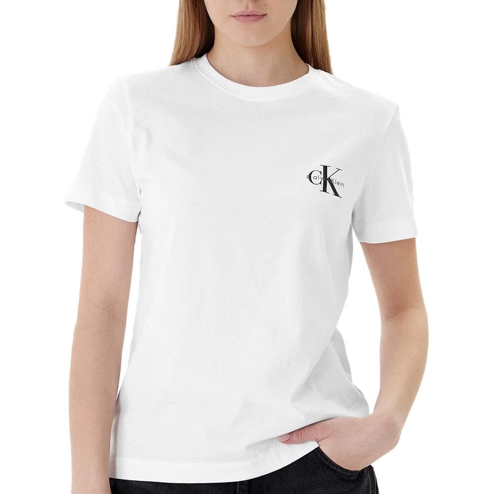 Lot de 2 T-Shirt Gris/Blanc Femme Calvin Klein Jeans Monologo 2