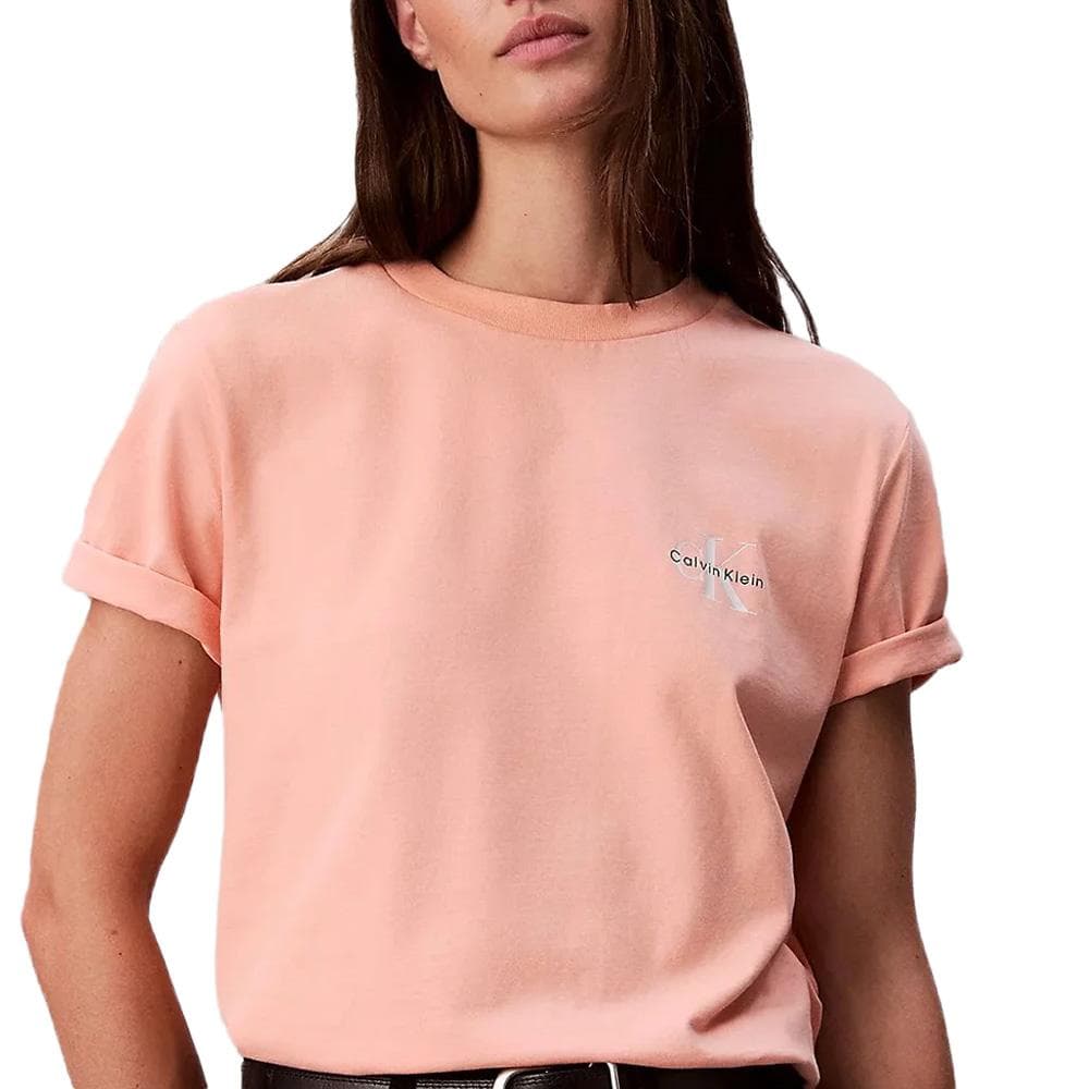 Lot de 2 T-Shirt Rose/Blanc Femme Calvin Klein Jeans Monologo 2