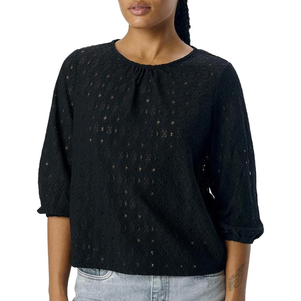 Blouse Brodée Noire Femme Vero Moda Aila 1