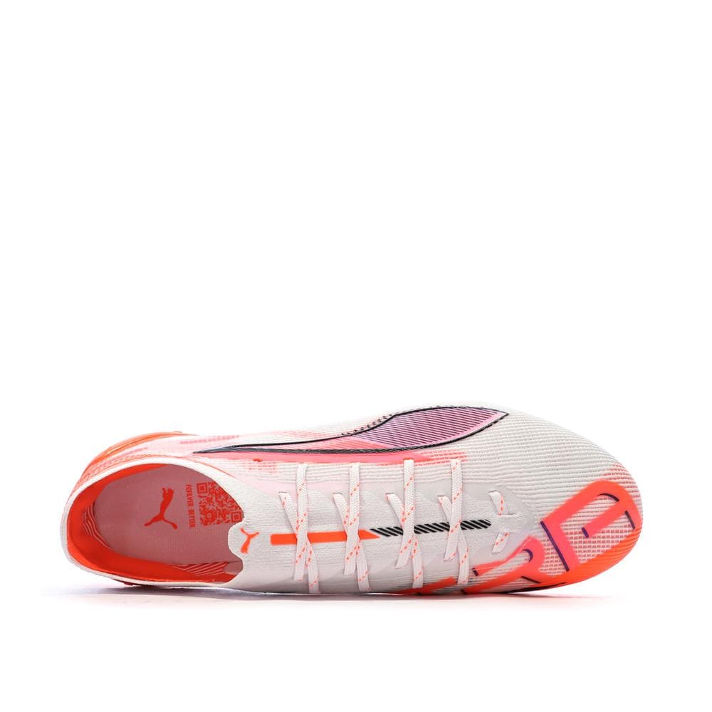 Chaussures de football Blanches/Oranges Homme Puma Ultra 5 Ultimate 4