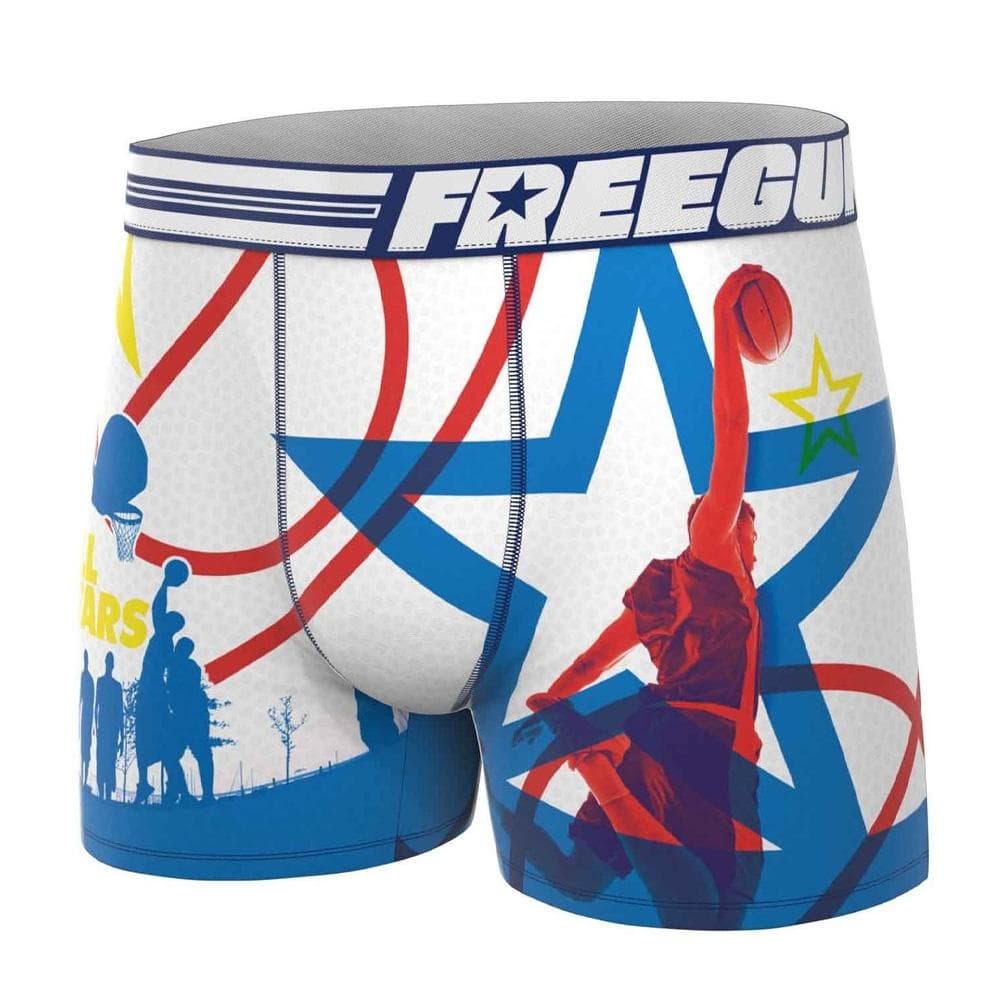 Boxer Blanc/Bleu Homme Freegun Basketball 1