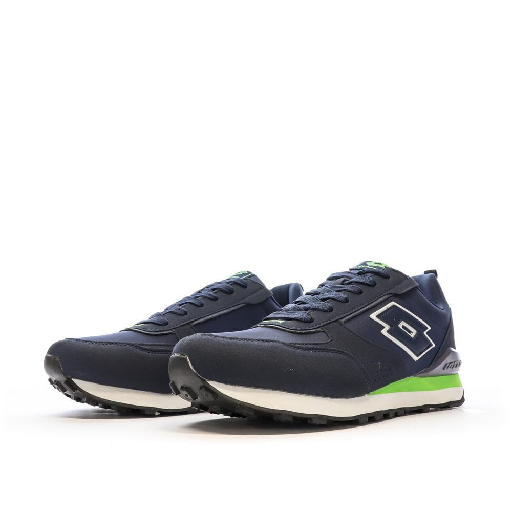 Baskets Marine/Vert Homme Lotto Twenty 5 6
