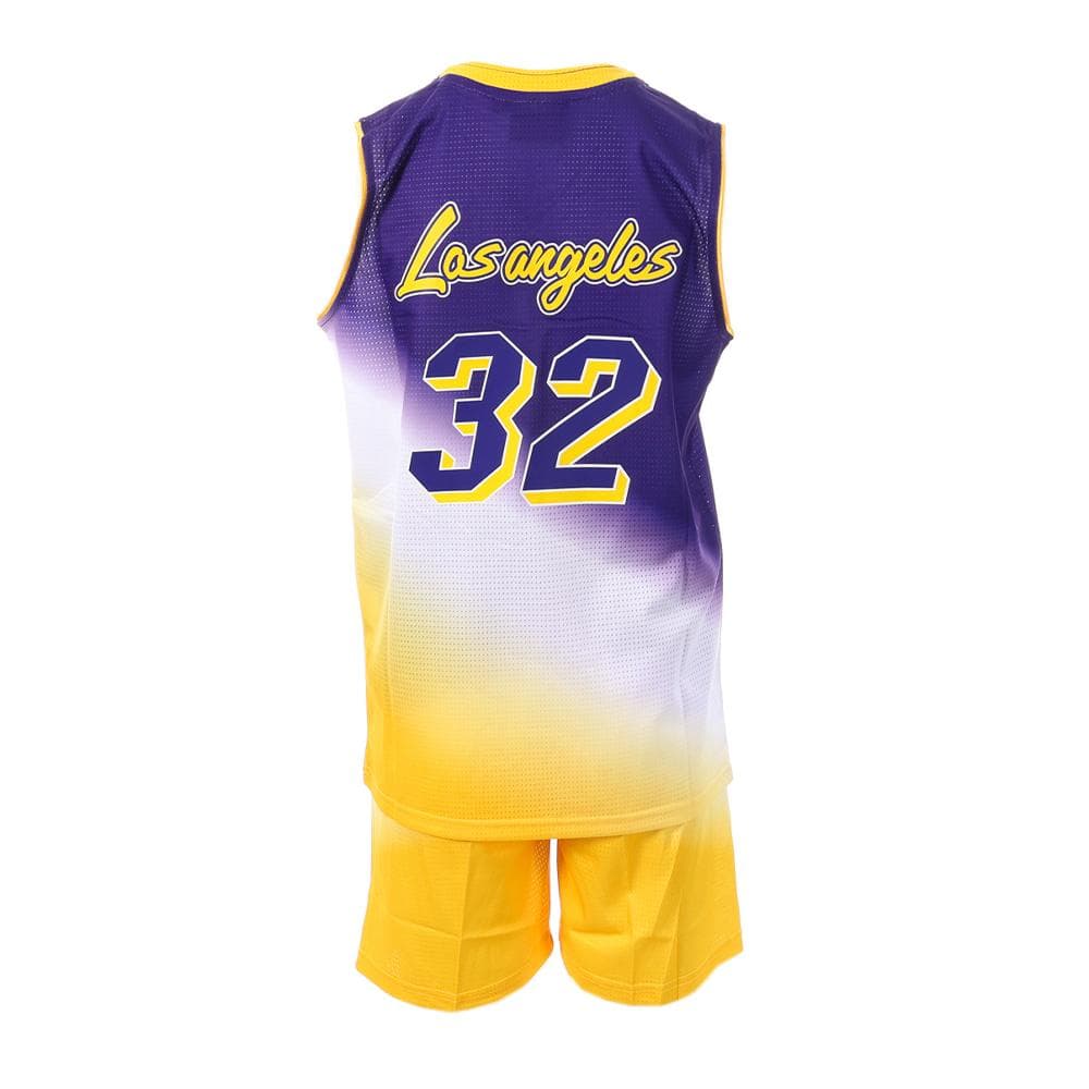 Los Angeles Ensemble de Baskets Violet/Jaune Garçon Sport Zone 2