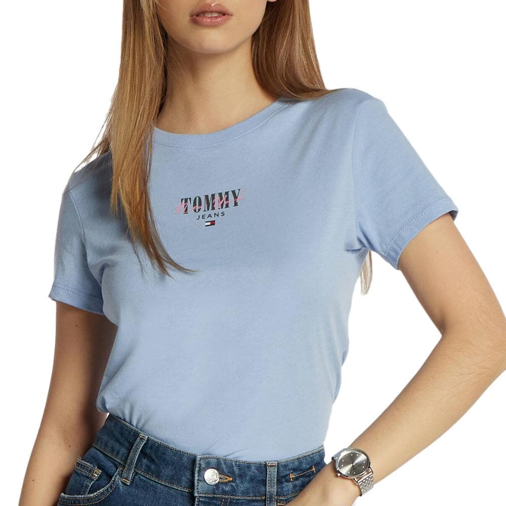 T-shirt Bleu Femme Tommy Hilfiger Essntl 2