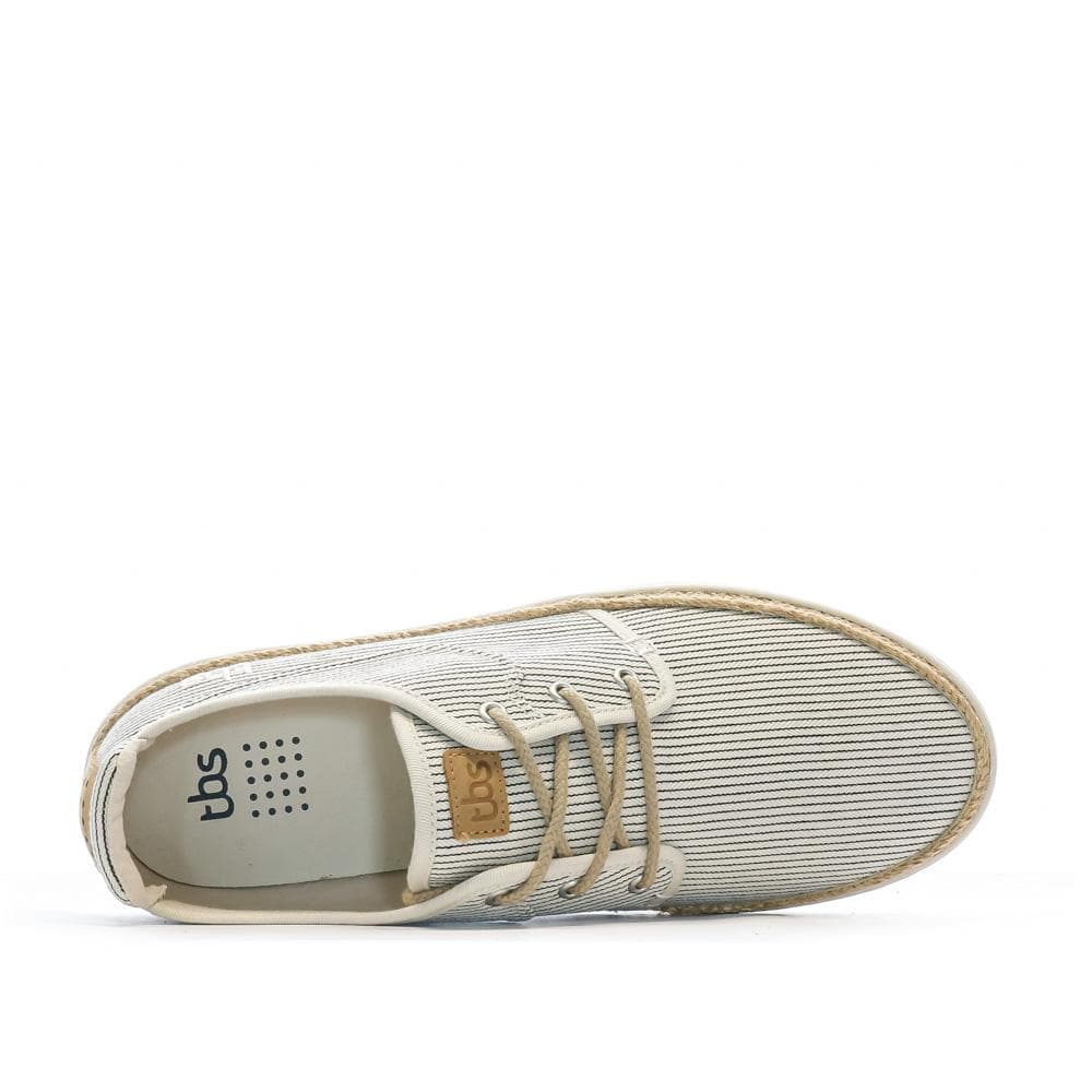 Baskets en Toile Beige/Marine Homme TBS RUKKWAI 4