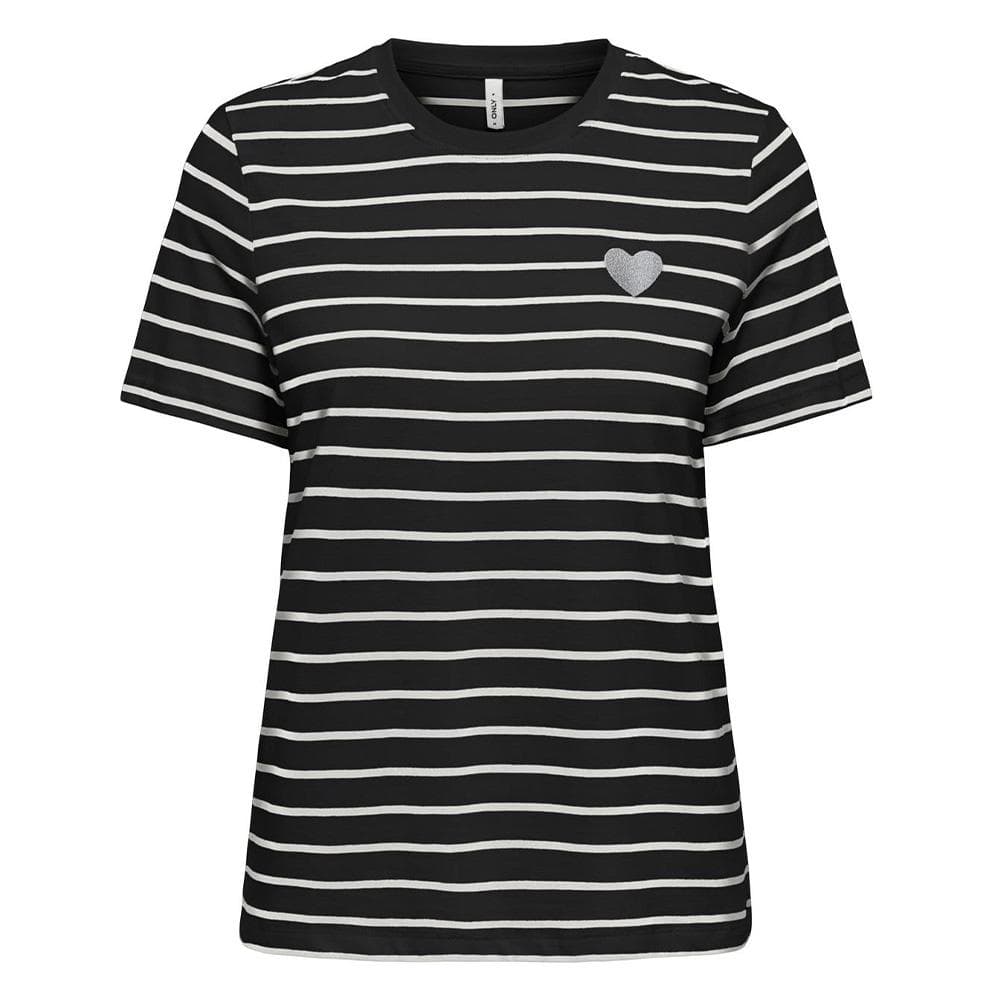 T-shirt à rayures Noir/Blanc Femme Only Liva 1