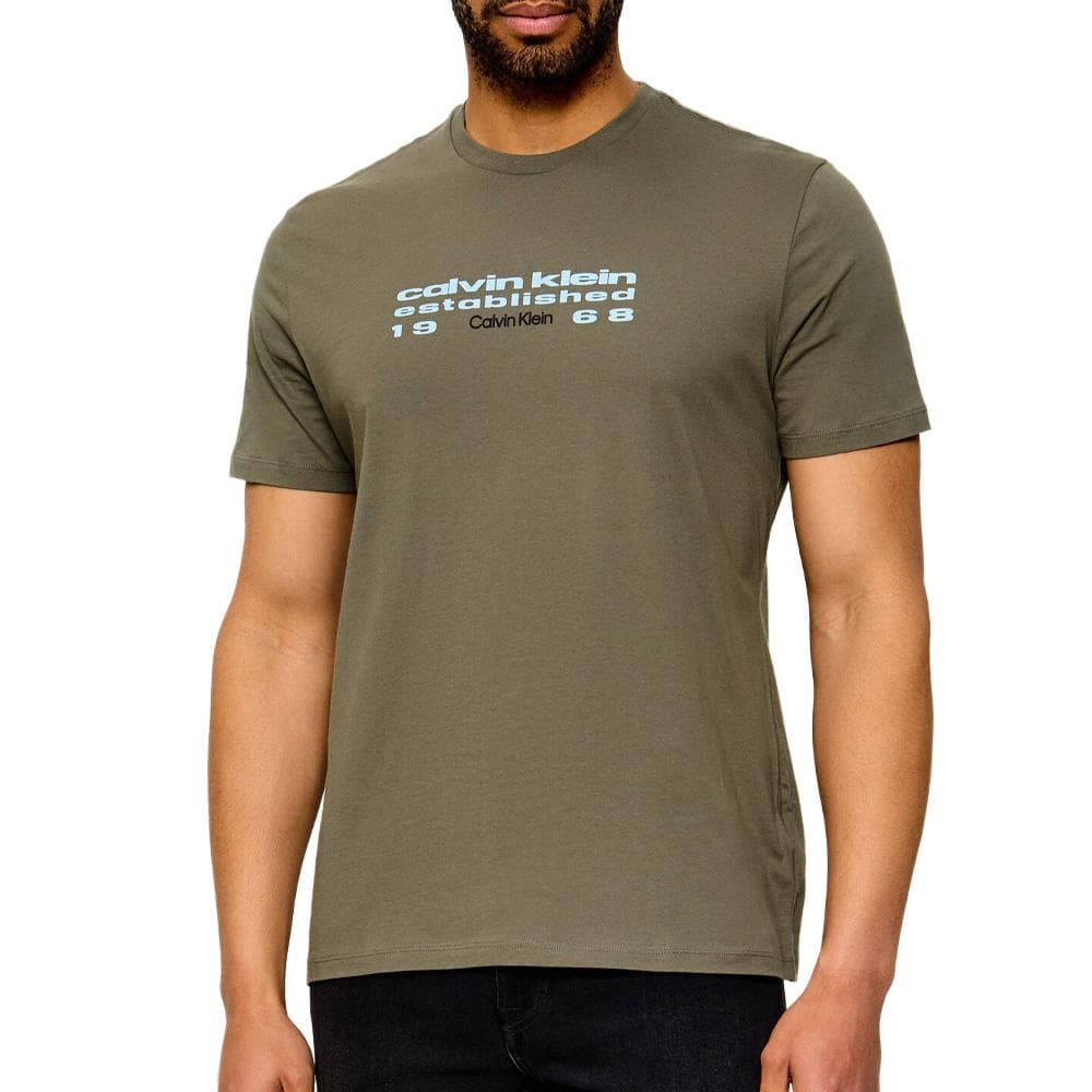 T-Shirt Kaki Homme Calvin Klein Jeans LV04RG800G 1