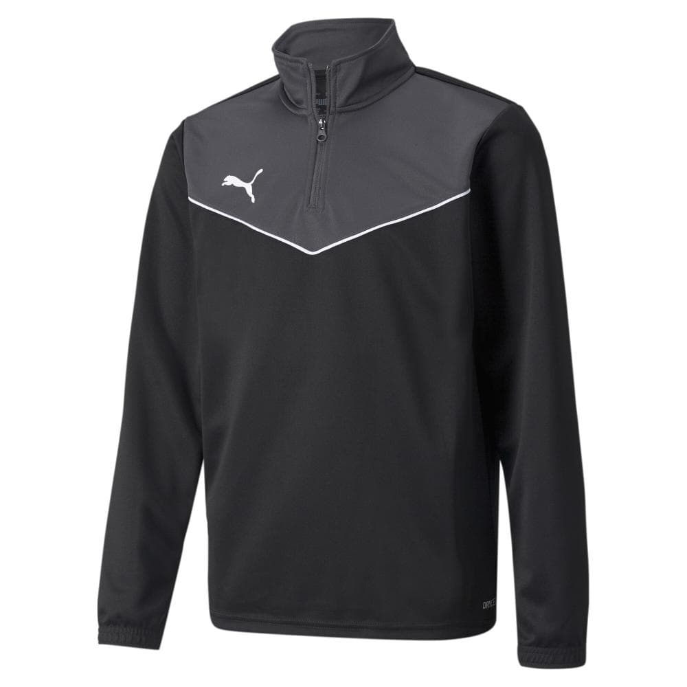 Sweat 1/4 de zip Noir/Gris Garçon Puma Indrise 1