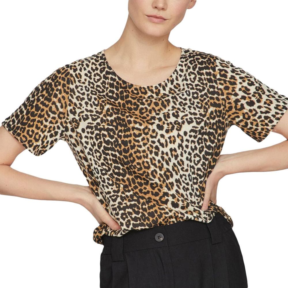 T-shirt Beige Léopard Femme Vila Mooney 1