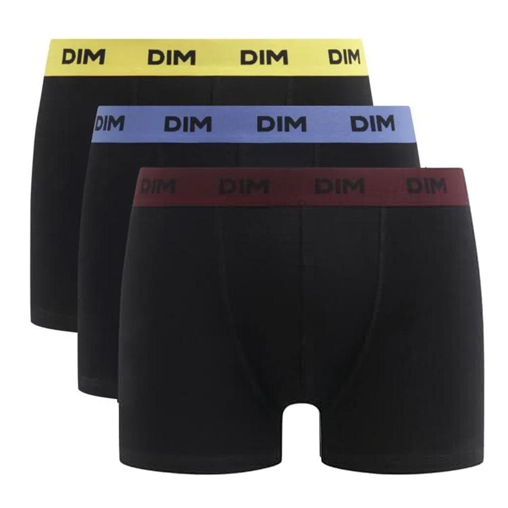 X3 Boxers Noir/Rose Homme Dim Mix & Colors - Taille 1