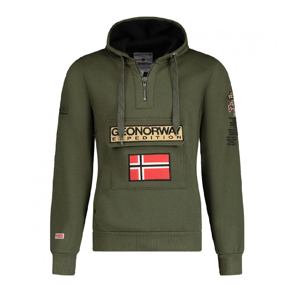 Sweat à capuche Kaki Homme Geographical Norway Gymclass Assor 1