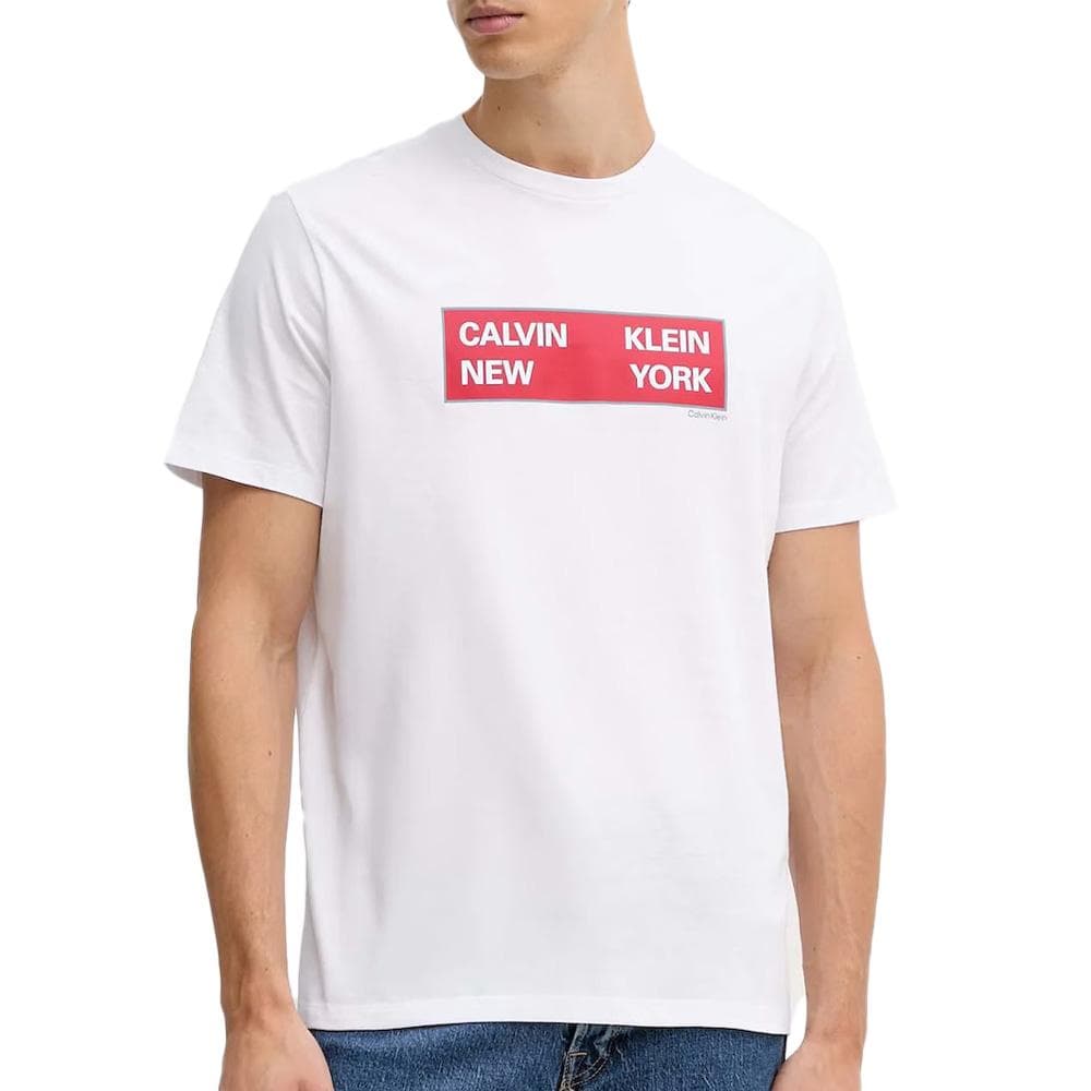T-Shirt Blanc Homme Calvin Klein Jeans Ckny LV04RD816G 1