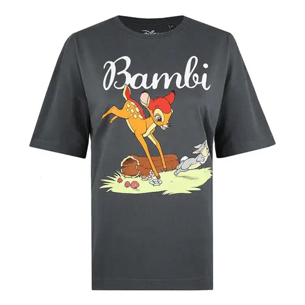 T-Shirt Gris Femme Disney Bambi Springing 2