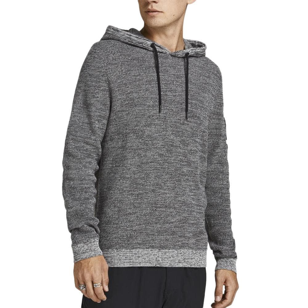 Pull Capuche Gris Homme Jack & Jones badge Knit 1