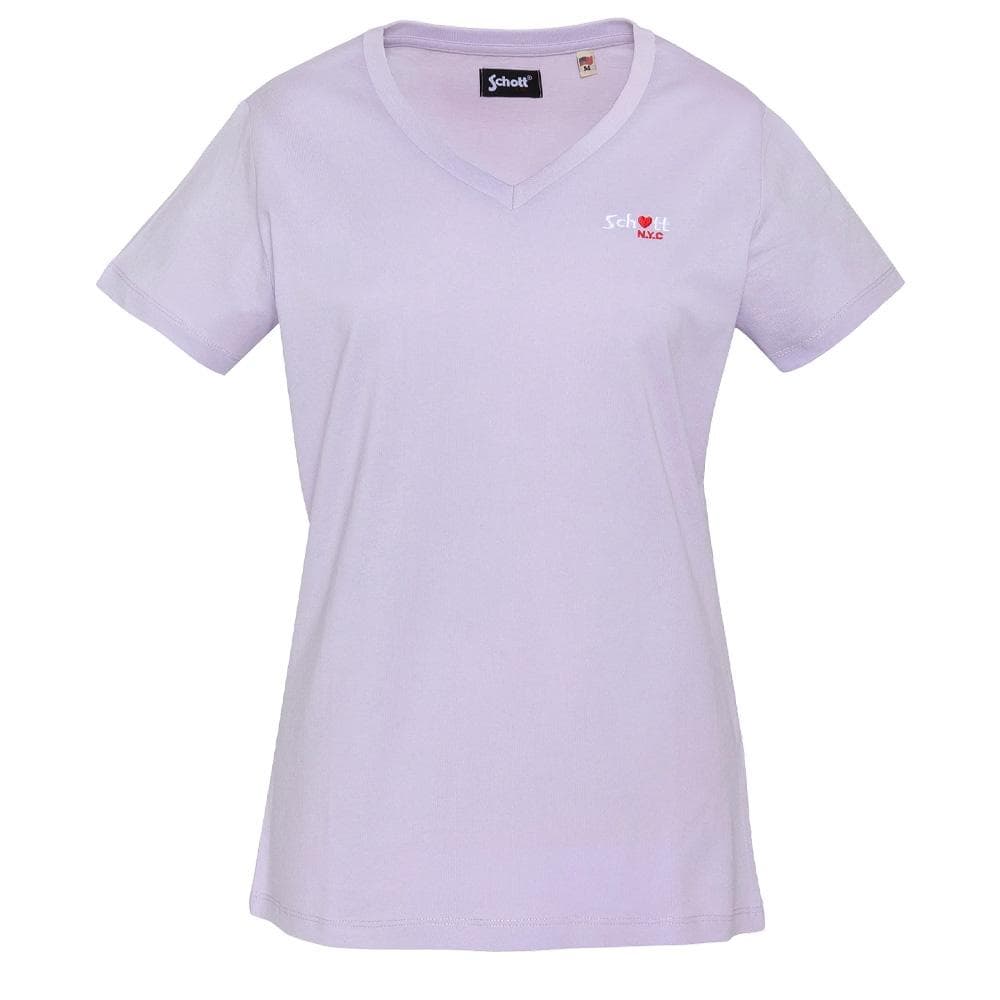 T-Shirt Mauve Femme Schott TSBRODEDW 1
