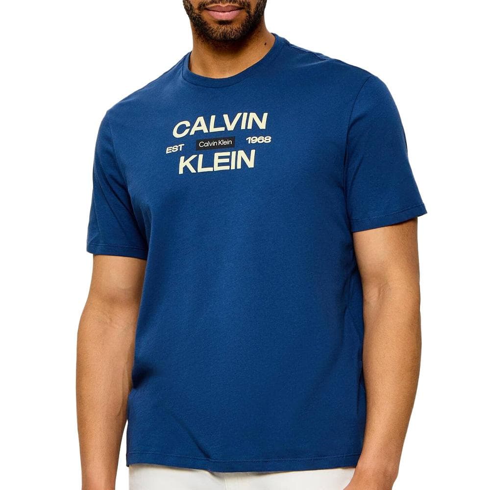 T-Shirt Bleu Homme Royal Calvin Klein Jeans Calvinklei 1