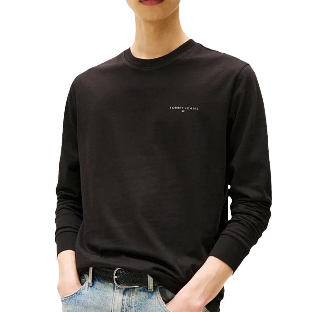 T-Shirt Manches Longues Noir Homme Tommy Hilfiger Chest 1