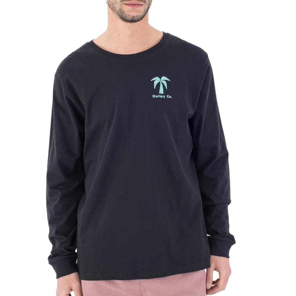 T-shirt Manches Longues Noir Homme Hurley Evd Checker 1