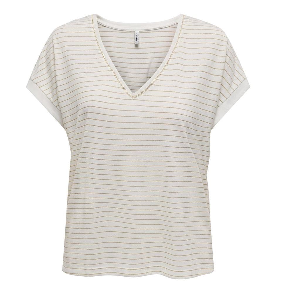 T-Shirt Blanc/Doré Femme Only Karla 1