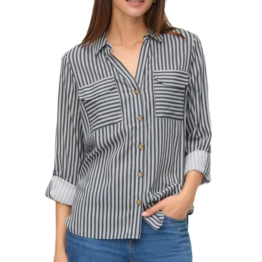 Chemise Noir/Blanches Femme Vero Moda Bumpy 1