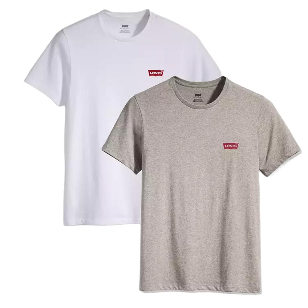 Lot de 2 T-shirts Blanc/Gris Homme Levi's Slim Fit 1