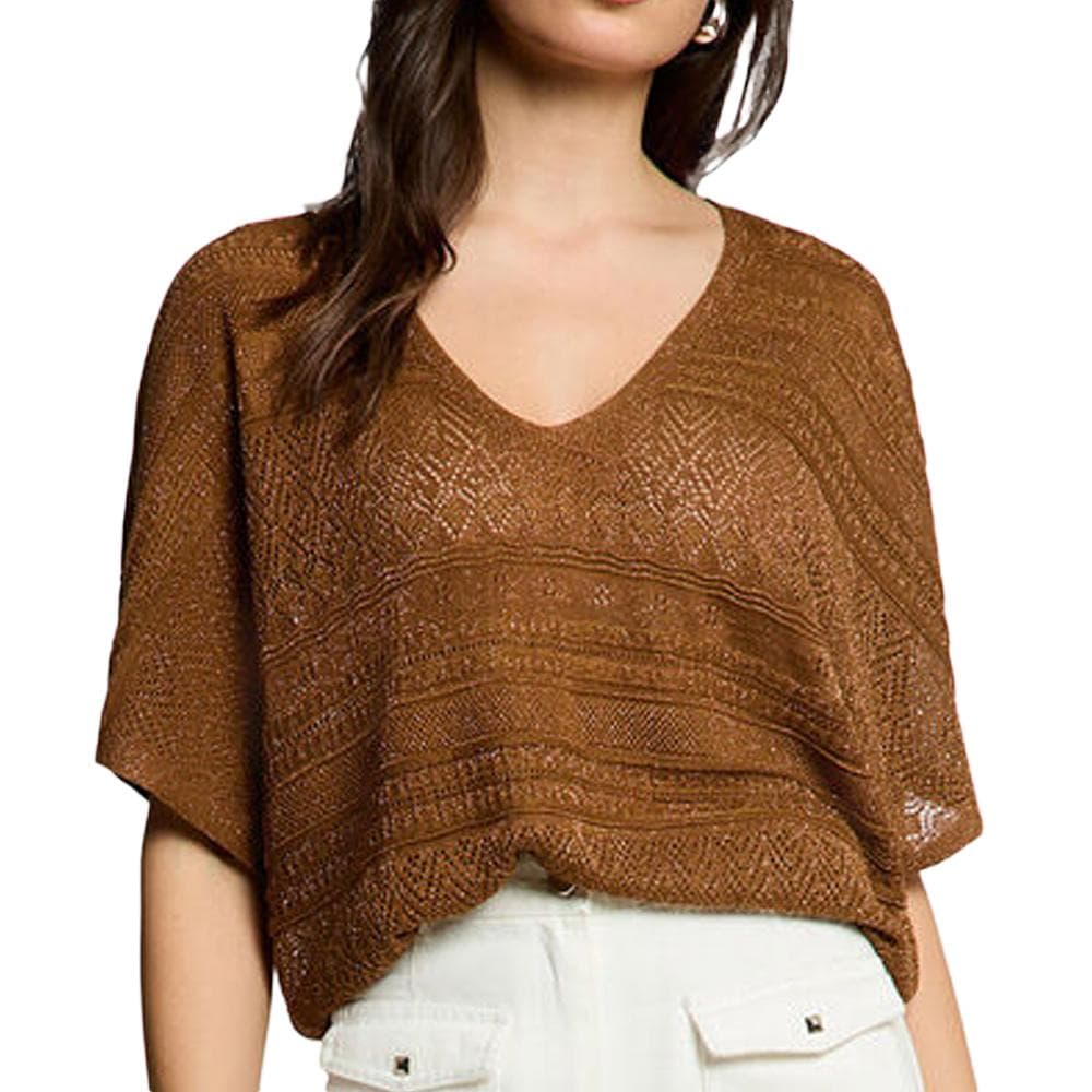 Pull Marron Femme Morgan Tricotages Fantaisies 1